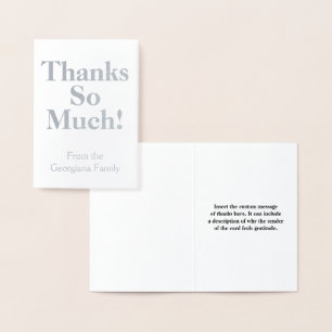 Minimal, Plain "Thanks So Much!" Card