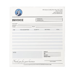 Minimal Plumber / Electrician (Generic) Invoice Notepad