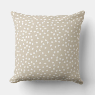 Minimal Polka Dot Beige and White Cushion