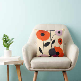 Minimal Poppy Bloom Cushion