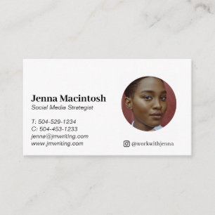 Minimal Portrait Picture Instagram Account Card