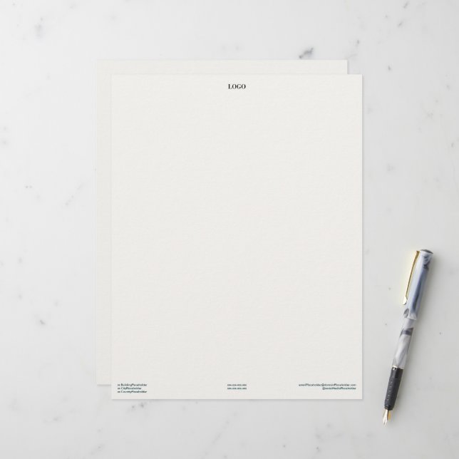 Minimal Premium Letterhead Design (Front/Back In Situ)
