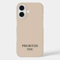 Minimal Prioritise You Quote Beige