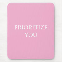 Minimal Prioritise You Quote Dusty Rose Pink