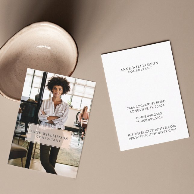 Minimal & Professional Business Photo Business Card (Creator Uploaded)