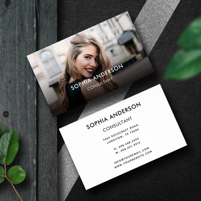 Minimal & Professional Business Photo Business Card (Creator Uploaded)