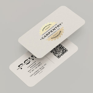 Minimal Professional Construction Contractor Sand Business Card