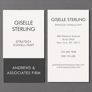 Minimal Professional Corporate Modern Elegant Business Card