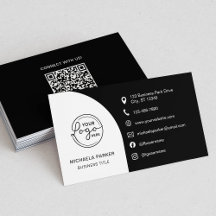 Minimal Professional Custom Logo QR Code Black