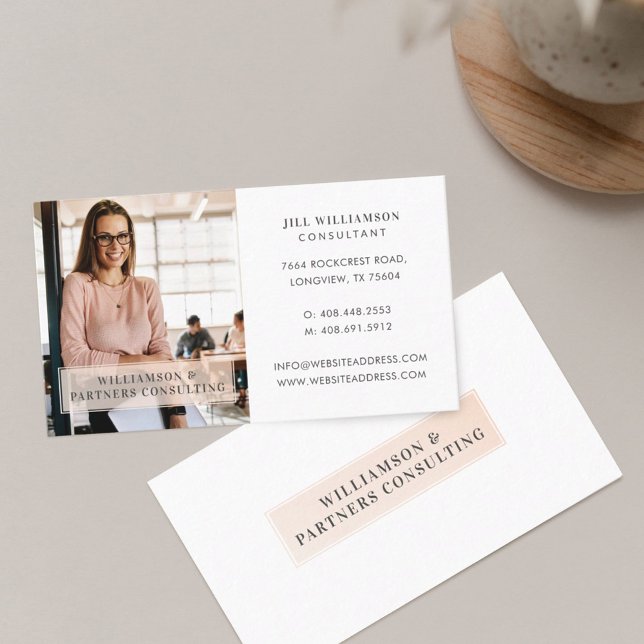 Minimal & Professional Employee Business Photo Business Card (Creator Uploaded)