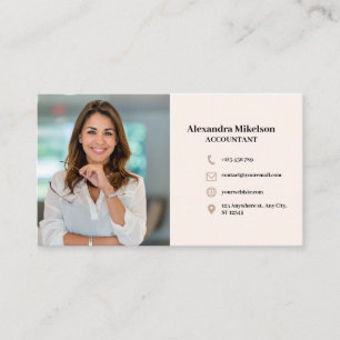 Minimal & Professional Employee Business Photo Business Card