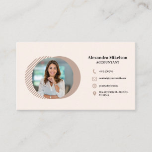 Minimal & Professional Employee Business Photo Card