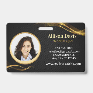 Minimal & Professional Employee Business Photo  ID Badge