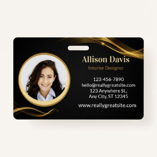 Minimal & Professional Employee Business Photo ID Badge