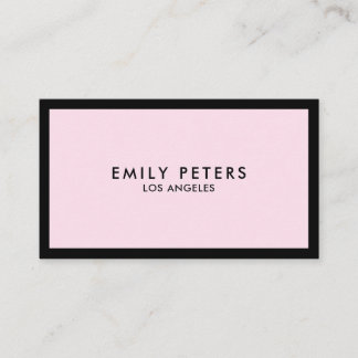 Minimal Professional Luxury Black Pink Business Card