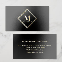 Minimal Professional Monogram Initial Gold Foil