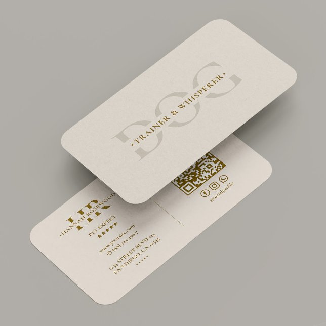 Minimal Professional Monogram Sand Modern Business Card (Minimal Professional Monogram Sand Modern Business Card
)