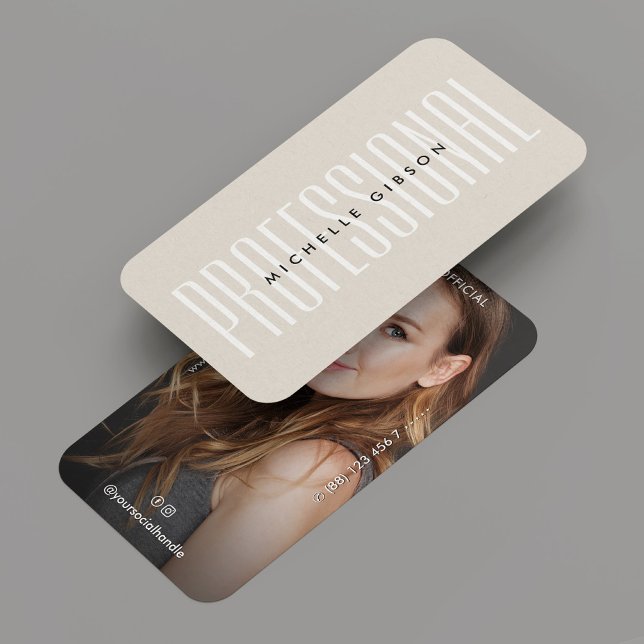 Minimal Professional Photo Sand Simple Business Card (Minimal Professional Photo Sand Simple Business Card
)
