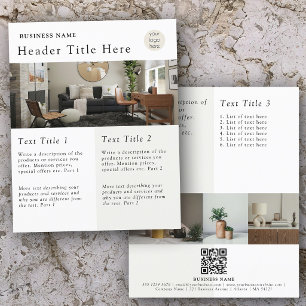 Minimal Professional Photos QR Code Vendor Flyer