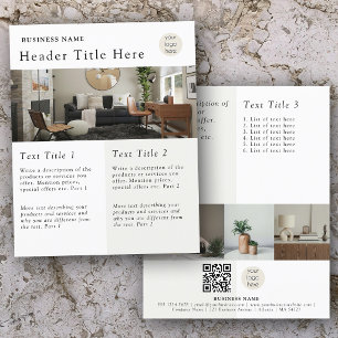 Minimal Professional Photos QR Code Vendor Logo Flyer