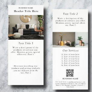 Minimal Professional Photos QR Code Vendor Rack Card