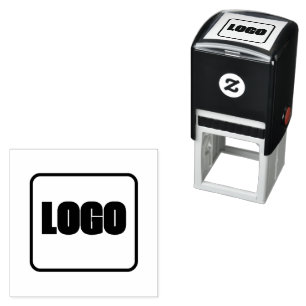 Minimal Promotional Business Branding Black Logo Self-inking Stamp