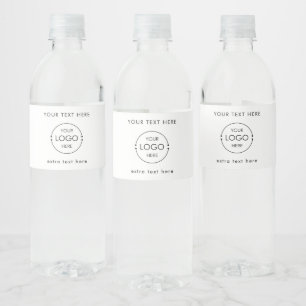 Minimal Promotional Business Company Logo Customer Water Bottle Label