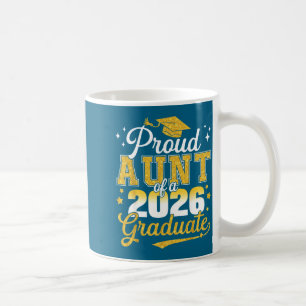 Minimal Proud Aunt Class 2026 Graduate Coffee Mug