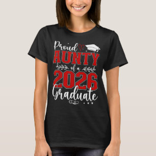Minimal Proud Aunty Class 2026 Graduate T-Shirt