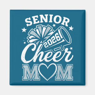 Minimal Proud Cheerleader Mom Class 2026 Magnet