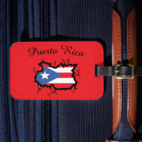 Minimal Puerto Rico Map National Flag