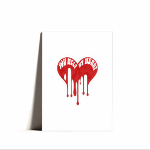 Minimal Punny Happy Valentines Day  Holiday Card