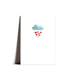 Minimal Punny Rain Valentines Card