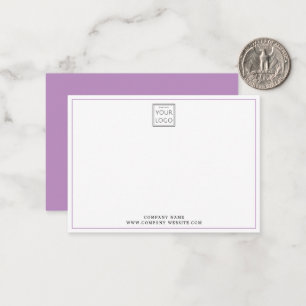 Minimal Purple Business Logo Company Name  Card