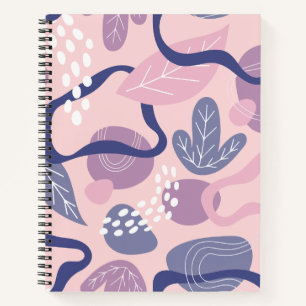 Minimal purple floral notebook