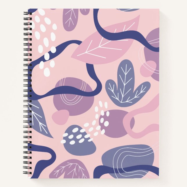 Minimal purple floral notebook (Front)