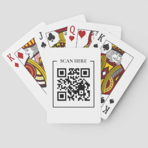 Minimal QR Code Scan Me Branding Design Poker Card