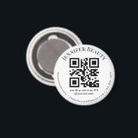 minimal qr code small business beauty salon  magnet<br><div class="desc">elegant minimal qr code small business beauty salon magnet</div>