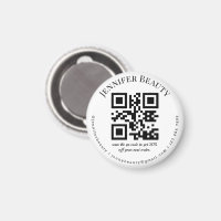 minimal qr code small business beauty salon 