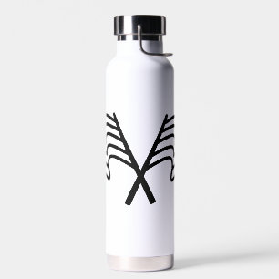 Minimal Racing Flag Sport Waving Water Bottle