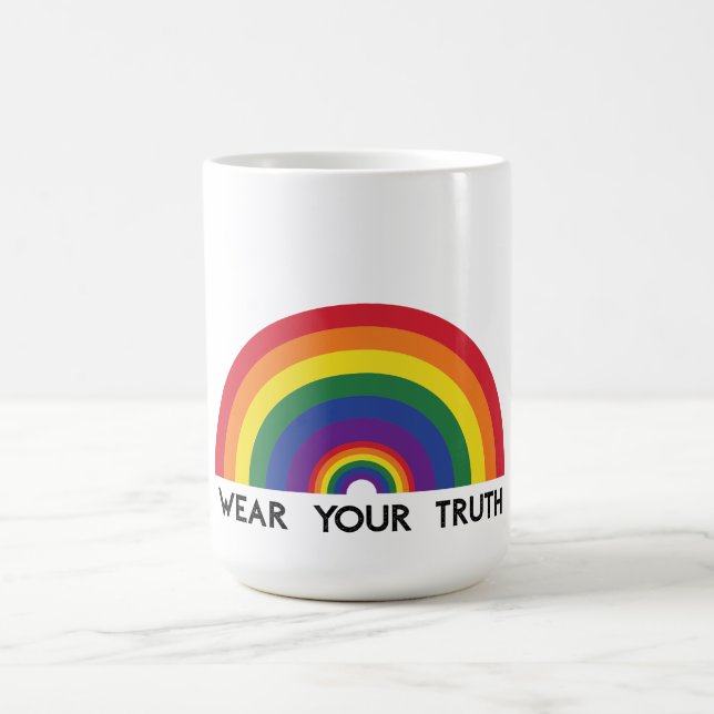 Minimal Rainbow Arch Modern Colourful Statement  Coffee Mug (Center)