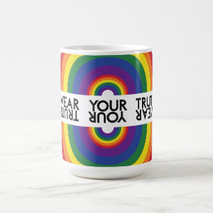 Minimal Rainbow Arch Modern Colourful Statement  Coffee Mug
