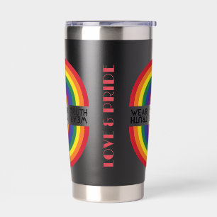 Minimal Rainbow Arch Modern Colourful Statement Insulated Tumbler