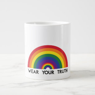 Minimal Rainbow Arch Modern Colourful Statement Large Coffee Mug