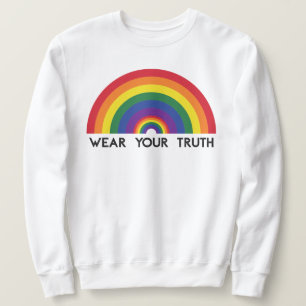 Minimal Rainbow Arch Modern Colourful Statement  Sweatshirt