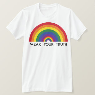 Minimal Rainbow Arch Modern Colourful Statement  T-Shirt