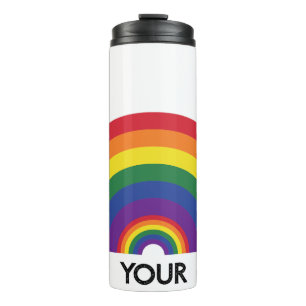 Minimal Rainbow Arch Modern Colourful Statement Thermal Tumbler