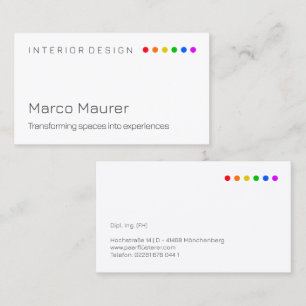 Minimal Rainbow Business Card with Pride Colors