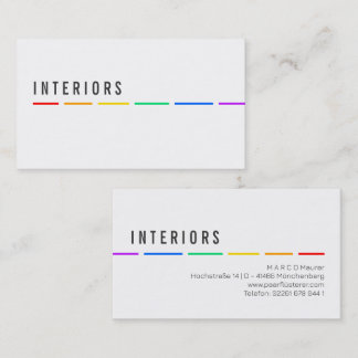 Minimal Rainbow Business Card with Pride Colours