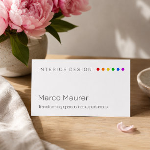 Minimal Rainbow Business Card with Pride Colours